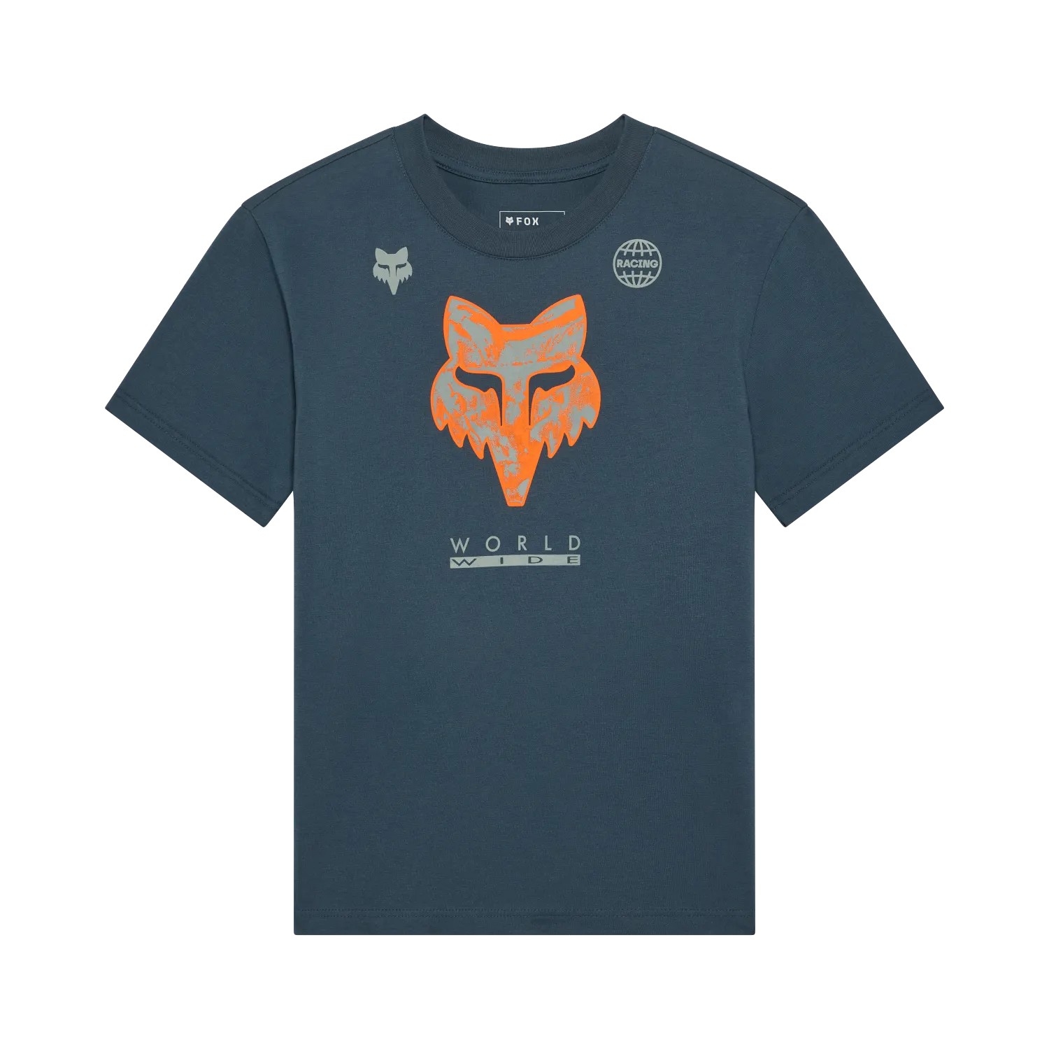 Fox Image Print Tee Ladies Deep Cobalt Blue - Image 1