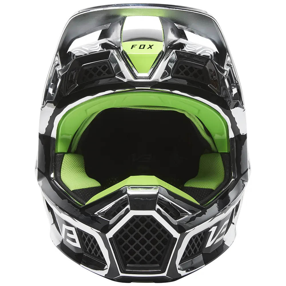 Motocross Helmet Fox V3 RS Ryke Chrome