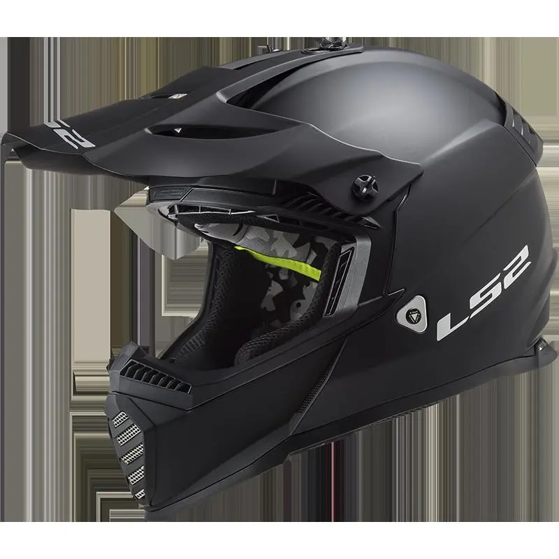 Motocross Helmet LS2 MX437 Fast Evo Solid Matte Black
