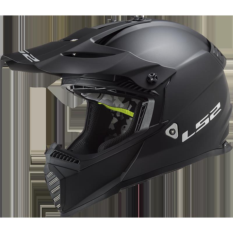 Motocross Helmet LS2 MX437 Fast Evo Solid Matte Black - Image 1