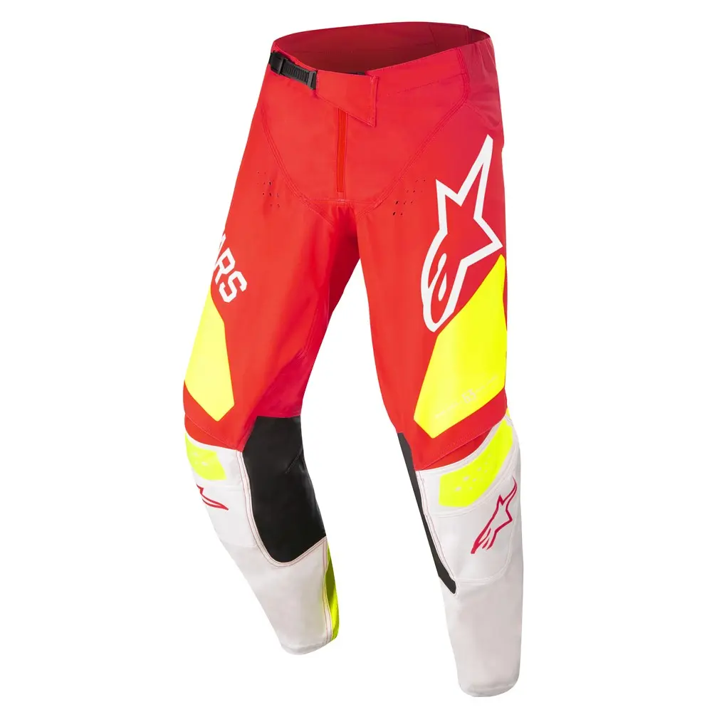 Alpinestars Techstar Factory Motorcross Pants Red Fluoro/White/Yellow Fluoro