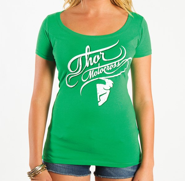 Tee Thor 2014 Ladies Curly Q Green - Image 1