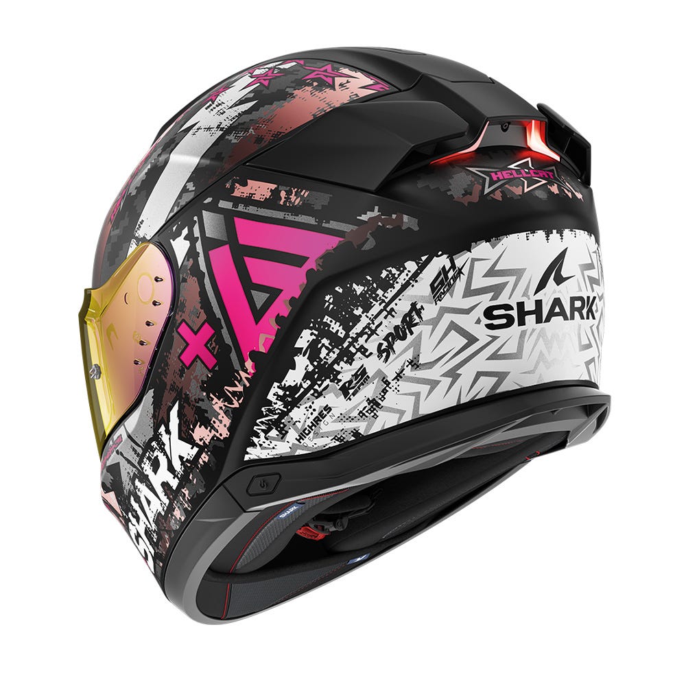 Shark Skwal i3 Hellcat Road Helmet Black/Chrome/Violet - Image 2