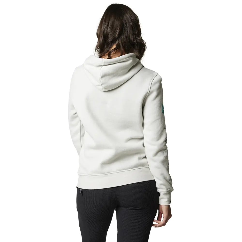 Fox Detonate Pullover Fleece Hoody Ladies Light Grey