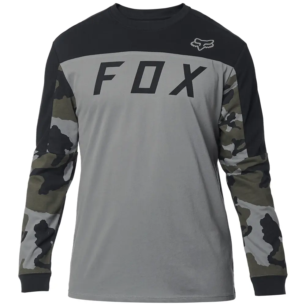 Fox Grizzled Airline Grey Camo Knit Top