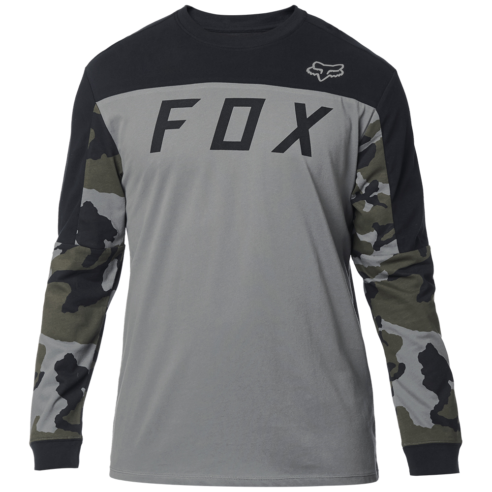 Fox Grizzled Airline Grey Camo Knit Top - Image 1