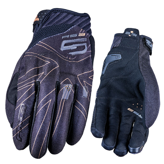 FIVE RS3 EVO Union Jack Road Gloves Black/Gold - Image 1