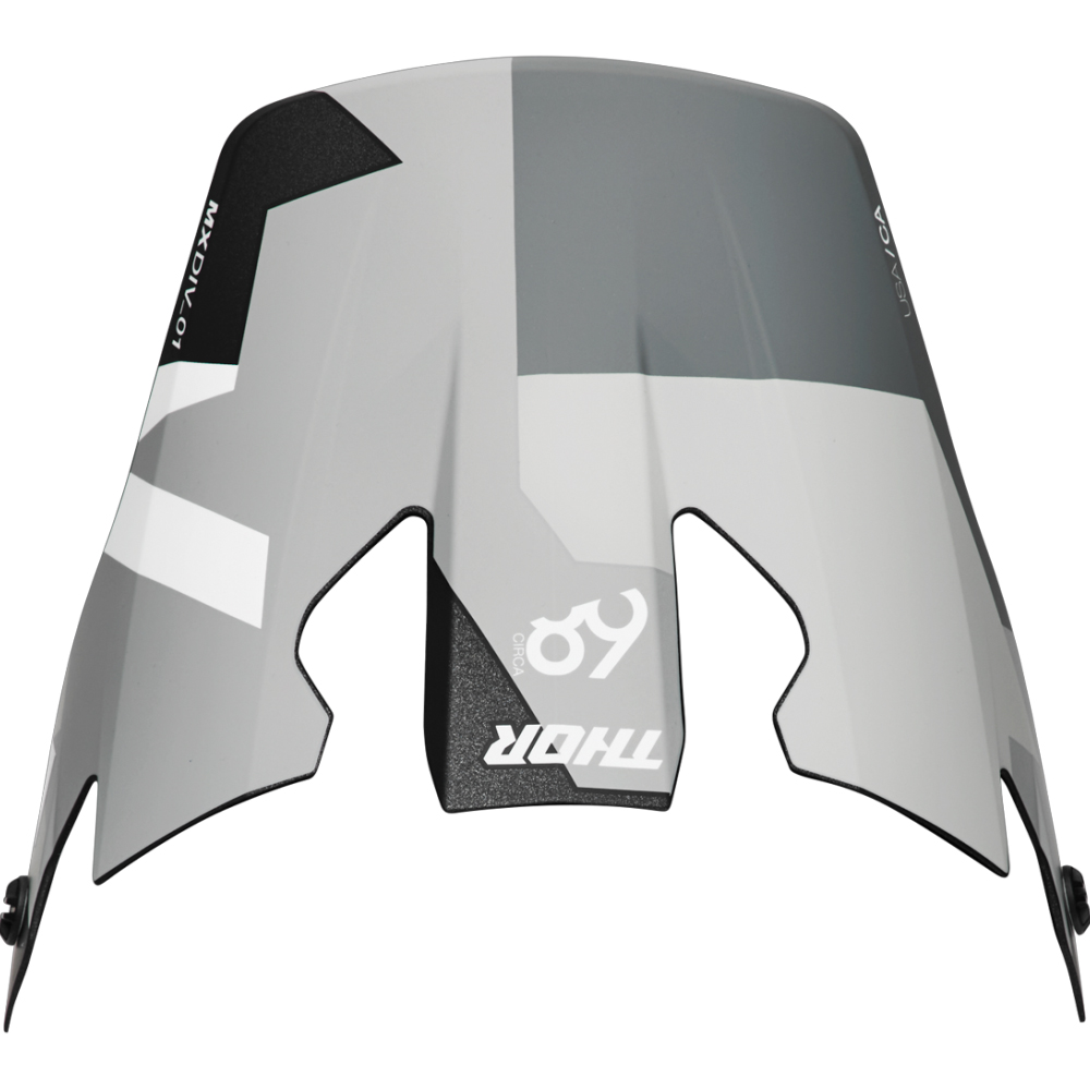HELMET VISOR KIT S25 THOR MX RELFEX SPORT CARBON BRAVE GREY/WHITE - Image 1