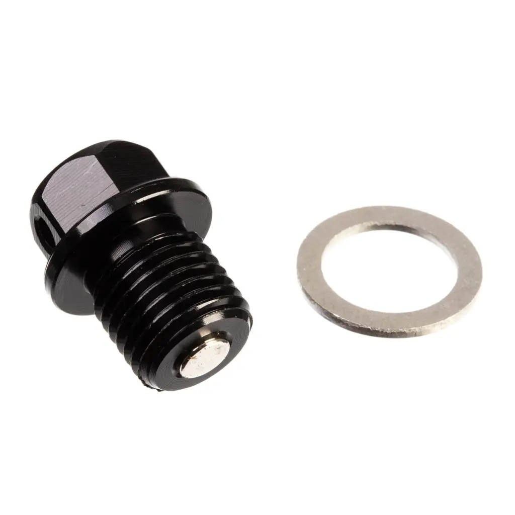 WHITES MAGNETIC SUMP PLUG BLK M14 x 14 - P1.5