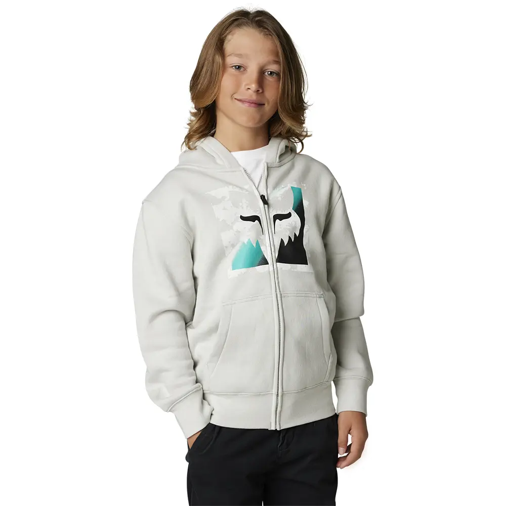 Fox Detonate Zip Fleece Hoody Youth Light Grey