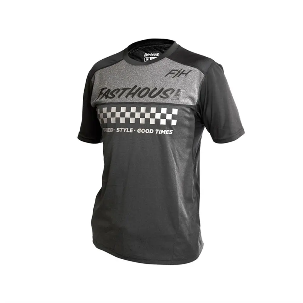 Fasthouse Alloy Mesa Short Sleeve Youth Heather Charcoal/Black
