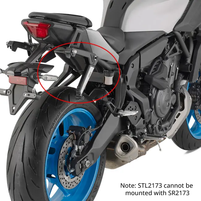 MOUNT FOR EASY SIDE BAGS YAMAHA MT-07 '25-> (NOT WITH SR2173)