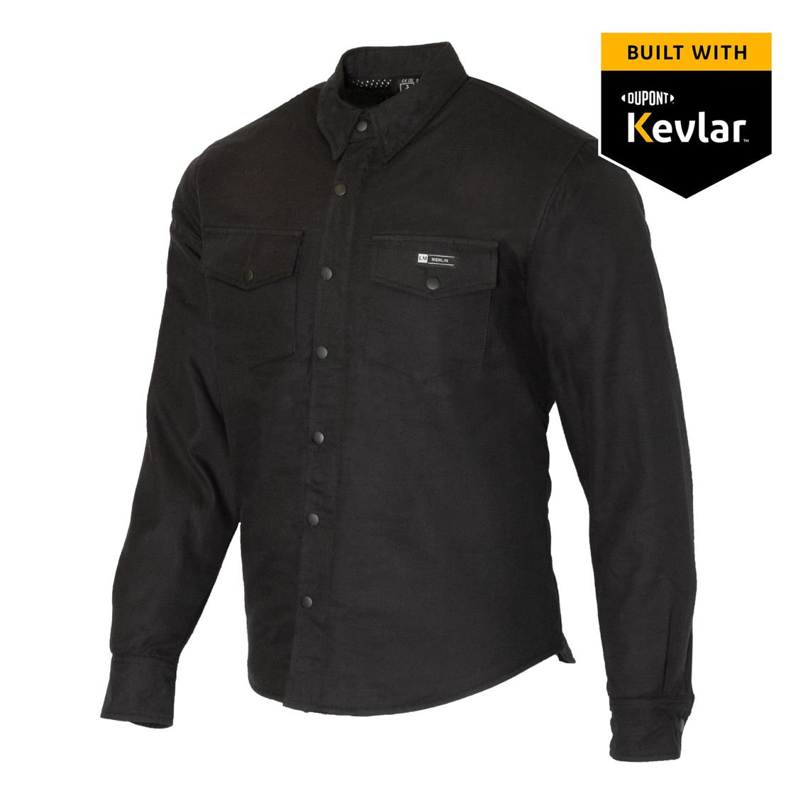 Merlin Axe Checkered Riding Shirt Black - Image 1