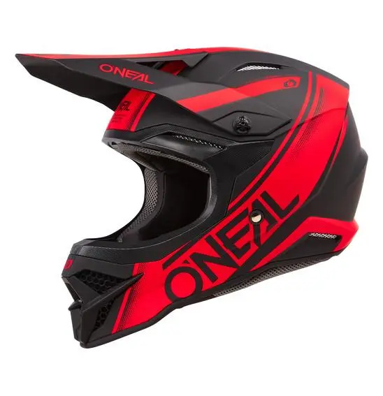 Oneal 3SRS Racewear Motocross Helmet Black/Red