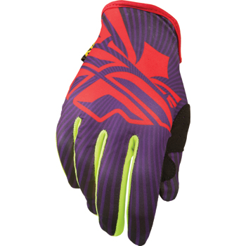 Motocross Gloves Fly 2014 Lite Purple/Red/Yellow - Image 1