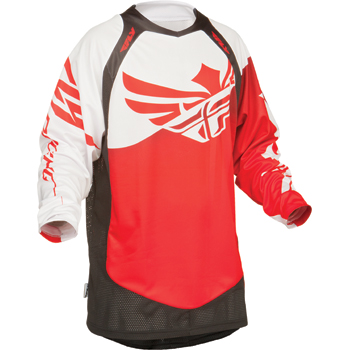 Motocross Jersey Fly 2014 Evolution "Clean" Red/White/Black - Image 1