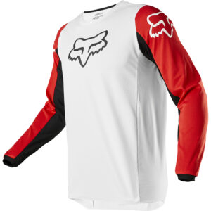 Motocross Jersey FOx 180 Prix White/Black/Red - Image 1
