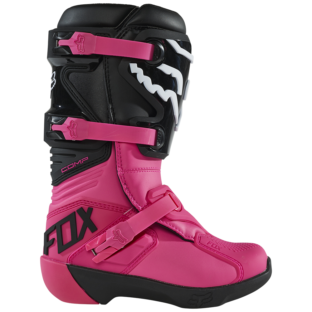 Fox Comp Motocross Boots Youth Black/Pink - Image 2