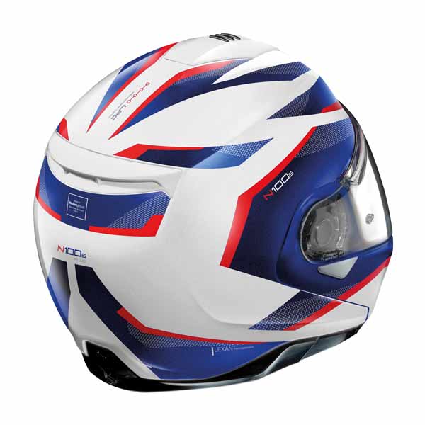 HELMET N1005 PLUS WHITE/BLUE/RED LARGE - Image 4