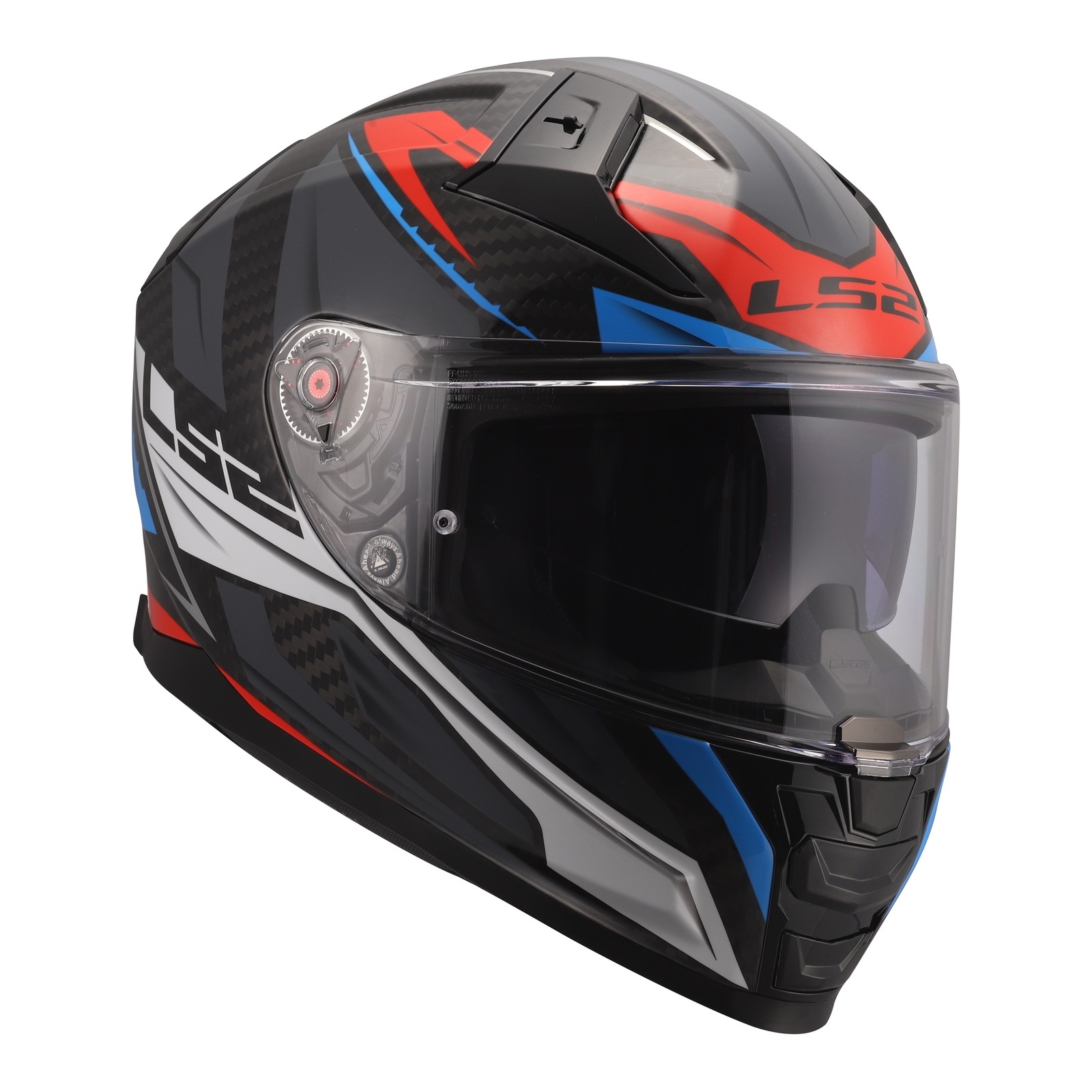 LS2 FF811 Vector II C Savage Road Helmet White Blue Red - Image 3