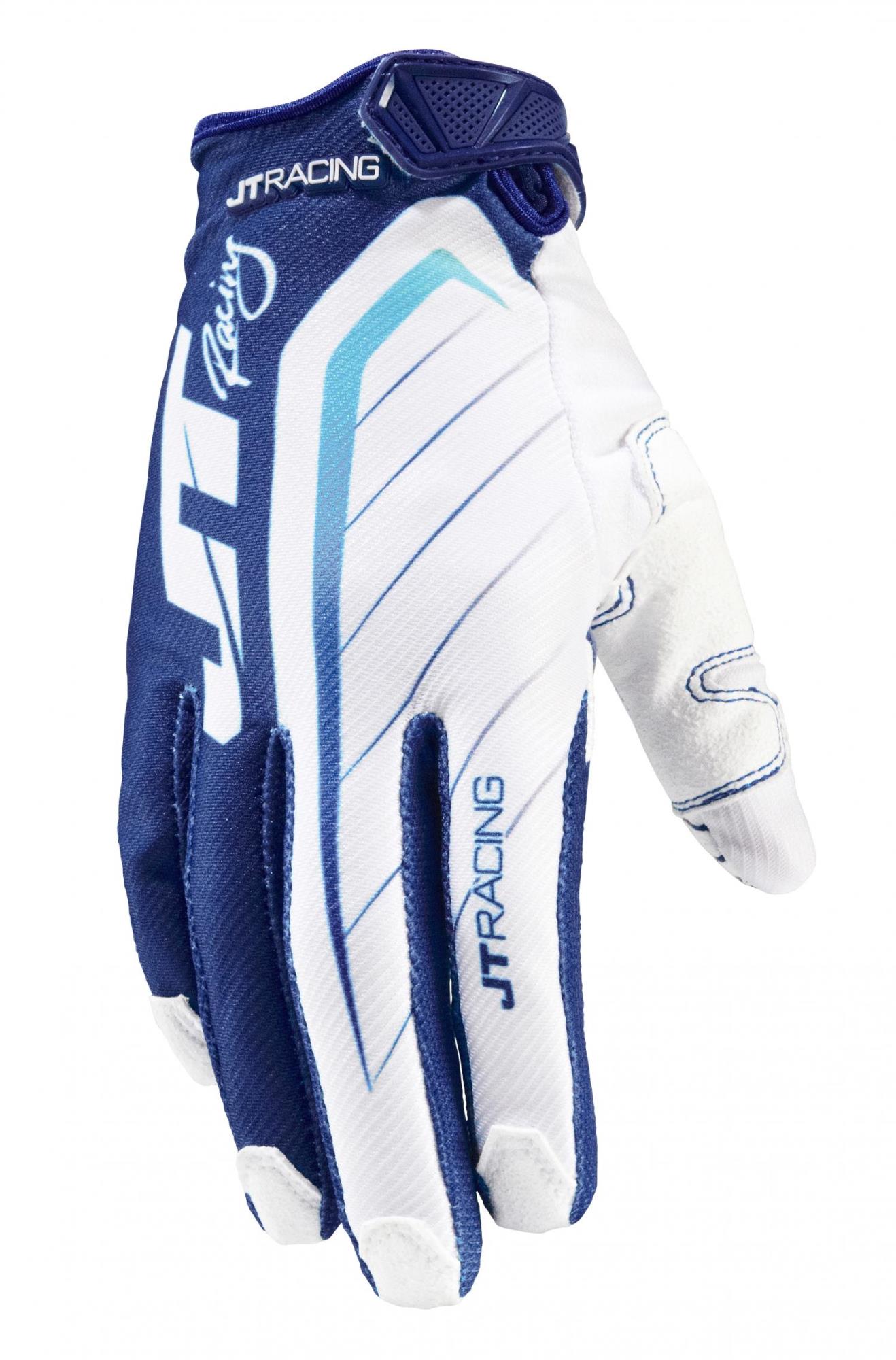 Motocross Gloves JT Racing 2014 Hyperlite Razor Blue/White/Ice - Image 1