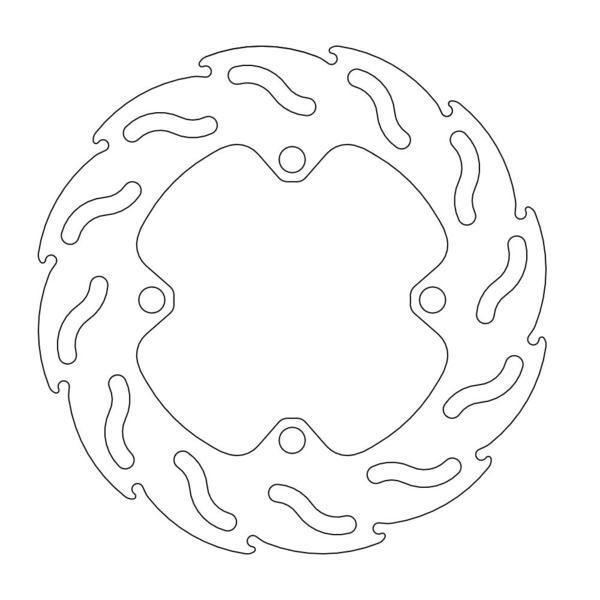 BRAKE ROTOR MOTO MASTER FLAME REAR KAWASAKI KX85 01-21 KX100 01-21 - Image 1