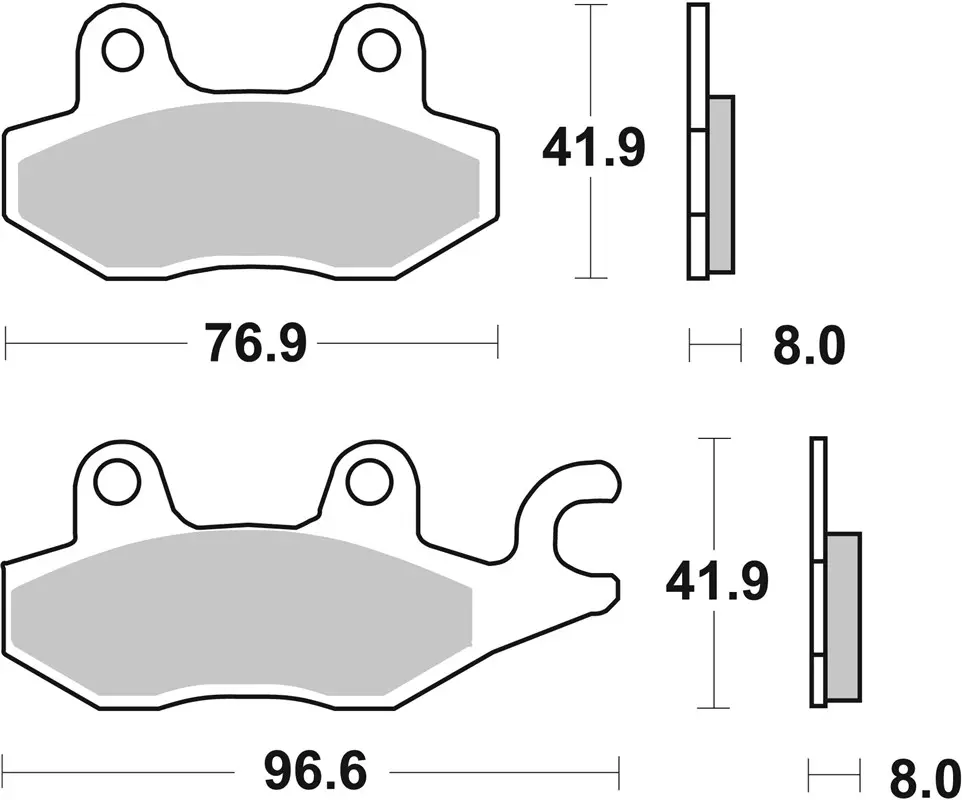 SBS 638RSI Front/Rear Brake Pads