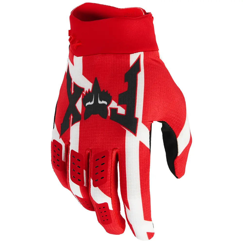 Fox Flexair Celz LE Motocross Gloves Flo Red