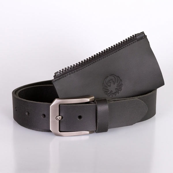 Merlin Belt With Jacket Connection Zip Leather Black Ladies - Image 2