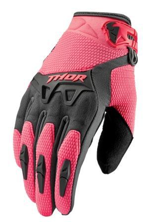 Motocross Gloves Thor 2016 Ladies Spectrum Charcoal/Coral - Image 1