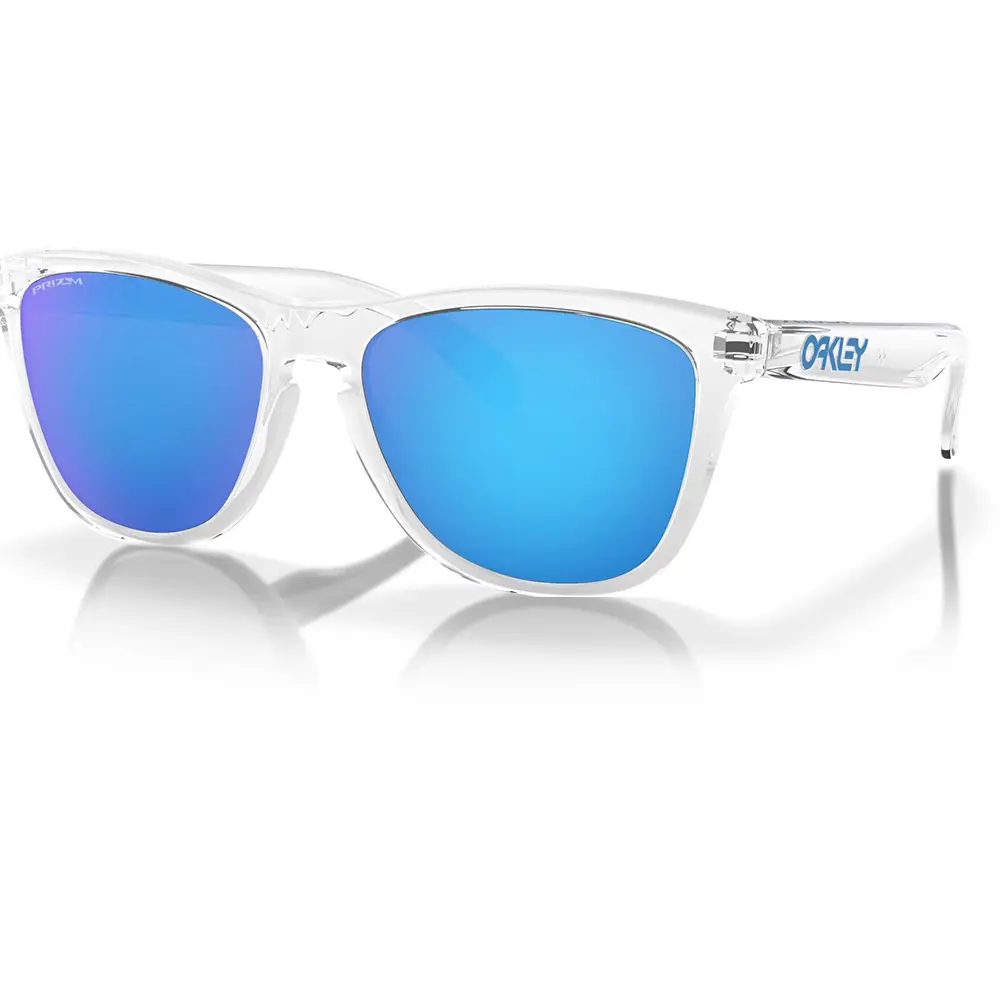 Oakley Frogskins Sunglasses Crystal Clear w/ PRIZM Sapphire Lens