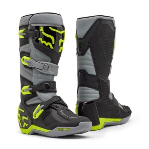 Fox Comp Motocross Boots Grey/Yellow - Image 2