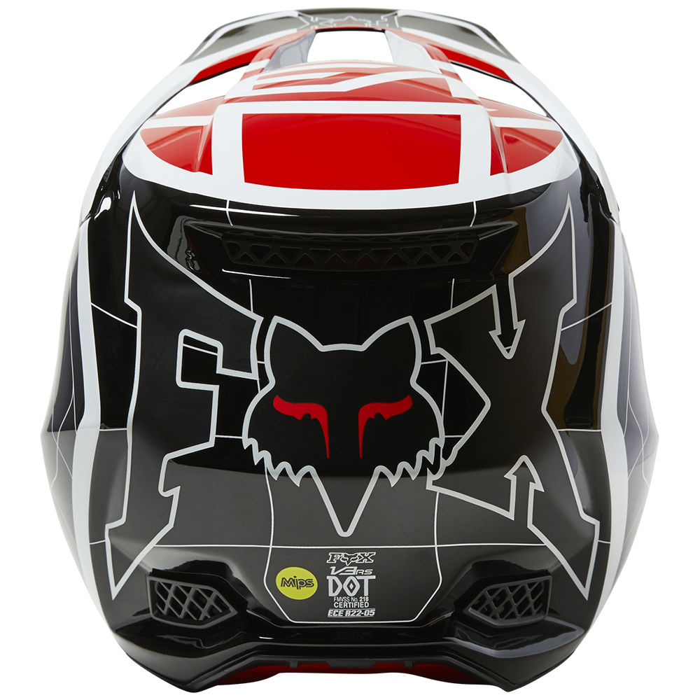 Fox RS Celz ECE Motocross Helmet Red/Black/White - Image 4