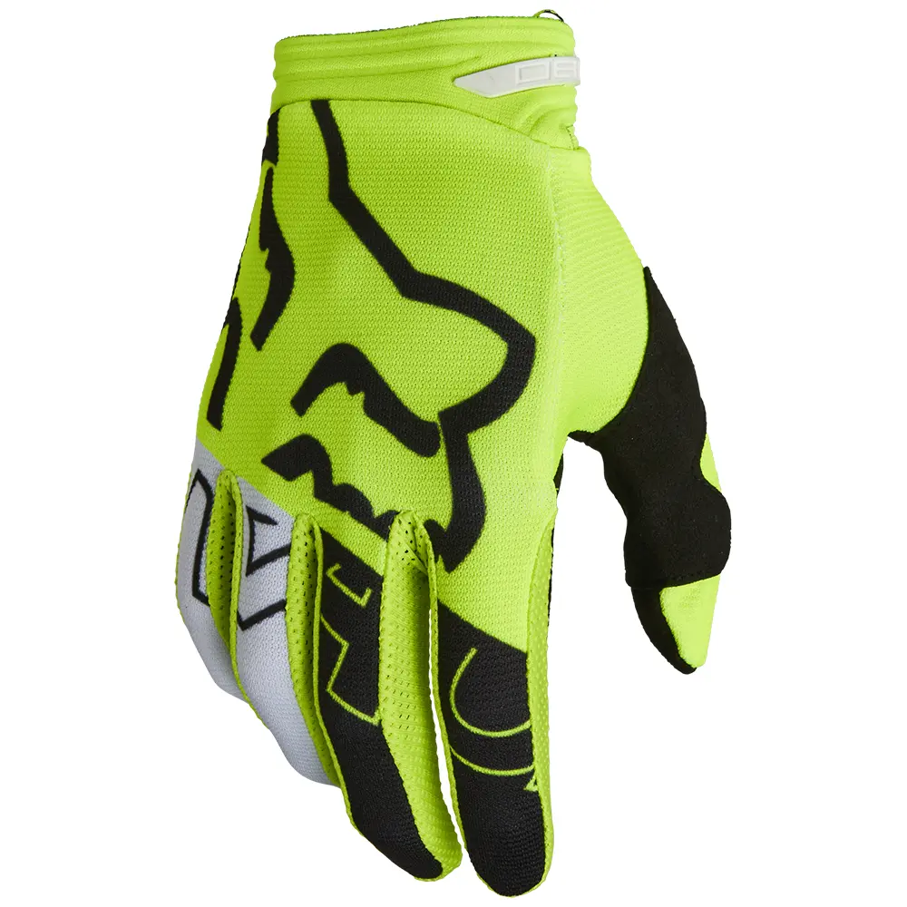 Fox 180 Skew Yellow Motocross Gloves