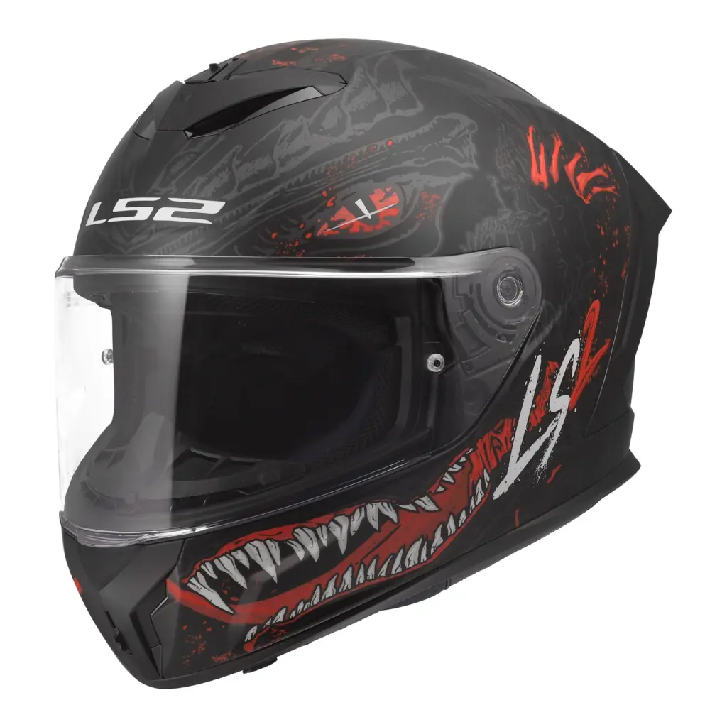 LS2 FF820 Rapid III Kaiju II Road Helmet Black/Red/White