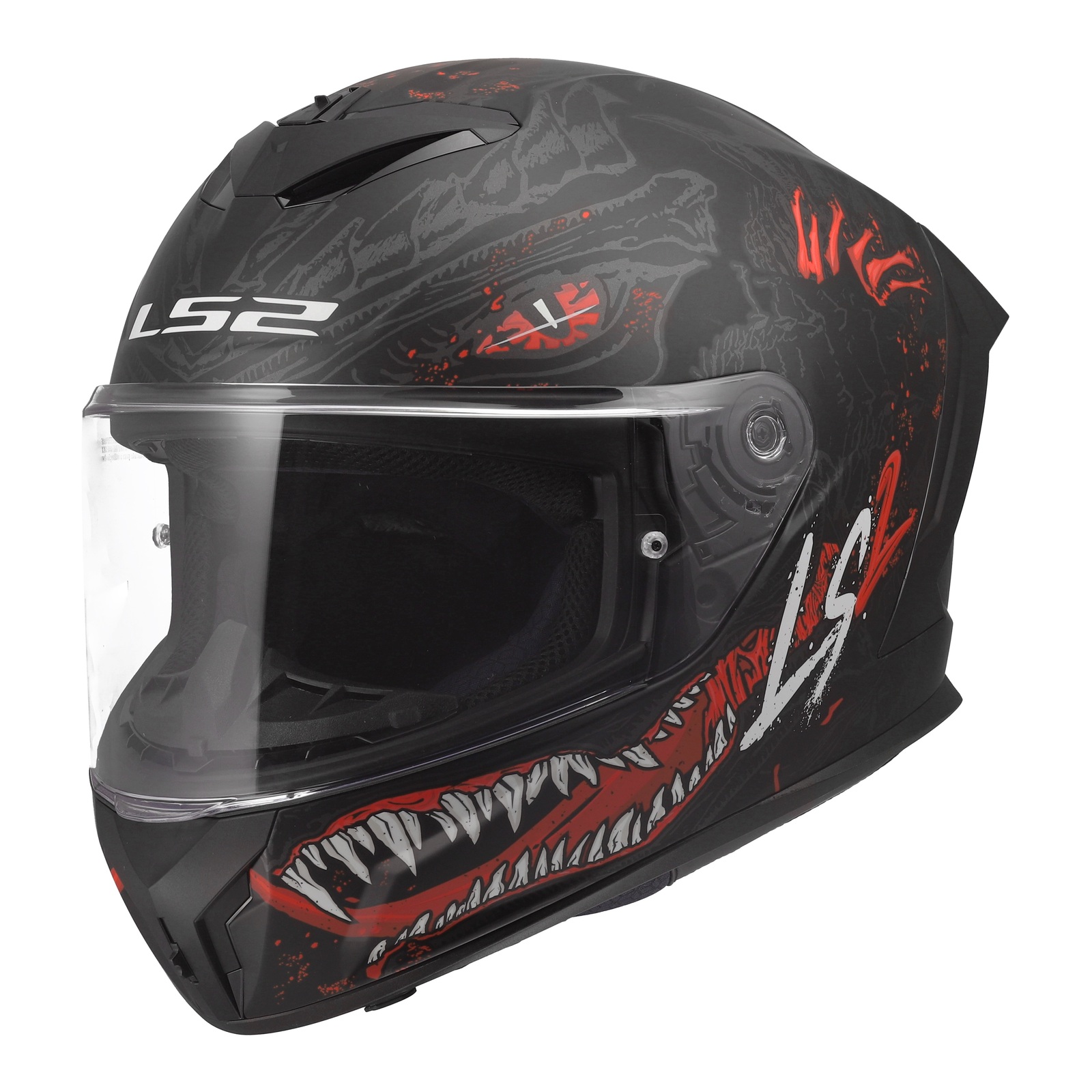 LS2 FF820 Rapid III Kaiju II Road Helmet Black/Red/White - Image 1