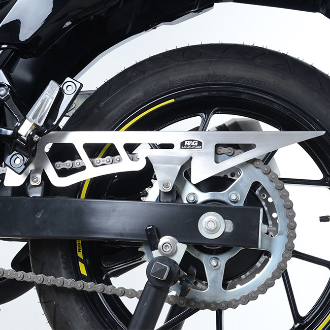Brushed stainless Chain Guard Suzuki V-Strom 250 R&G - Image 1