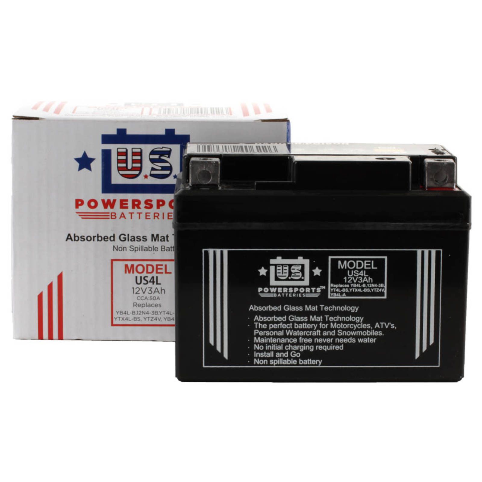 USPS AGM BATTERY US4L-BS YB4L-B *10 - Image 4