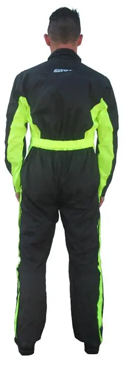 RAIN SUIT ONE-PIECE BLACK/YELLOW XL