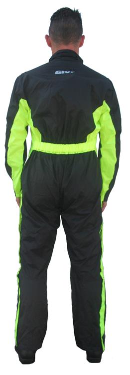 RAIN SUIT ONE-PIECE BLACK/YELLOW XL - Image 4