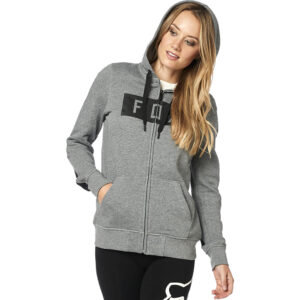 Hoodie Fox Solo Zip Fleece Ladies Heather Graphite - Image 3