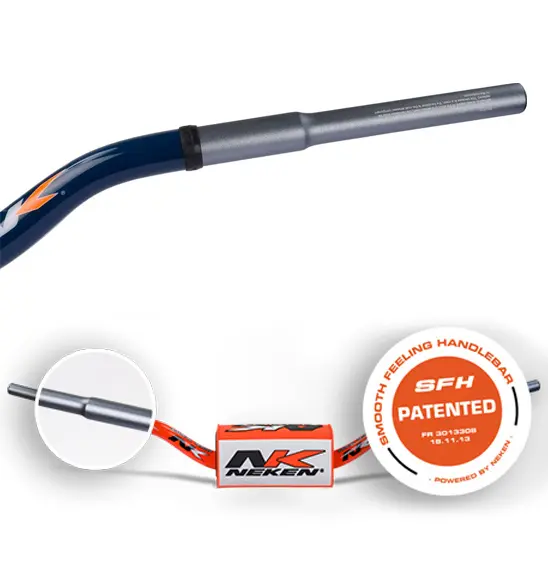 NEKEN H/BAR SFH style 133 Bend, FLOU ORG, with ORG/WHT pad (H = 110mm) - Clearance