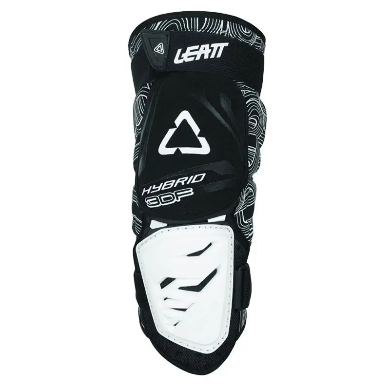 LEATT KNEE GUARD 3DF HYBRID BLK/WHT #2XL