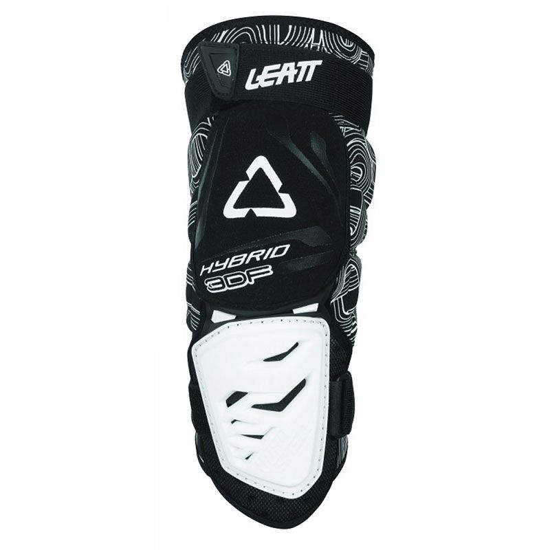 LEATT KNEE GUARD 3DF HYBRID BLK/WHT #2XL - Image 1