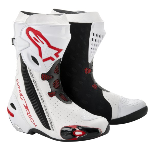 Motocross Boots Alpinestars Supertech R Vented White/Red - Image 1