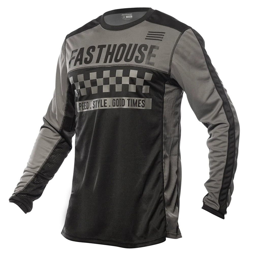 Fasthouse Grindhouse Torino Motocross Jersey Black/Gray - Image 1