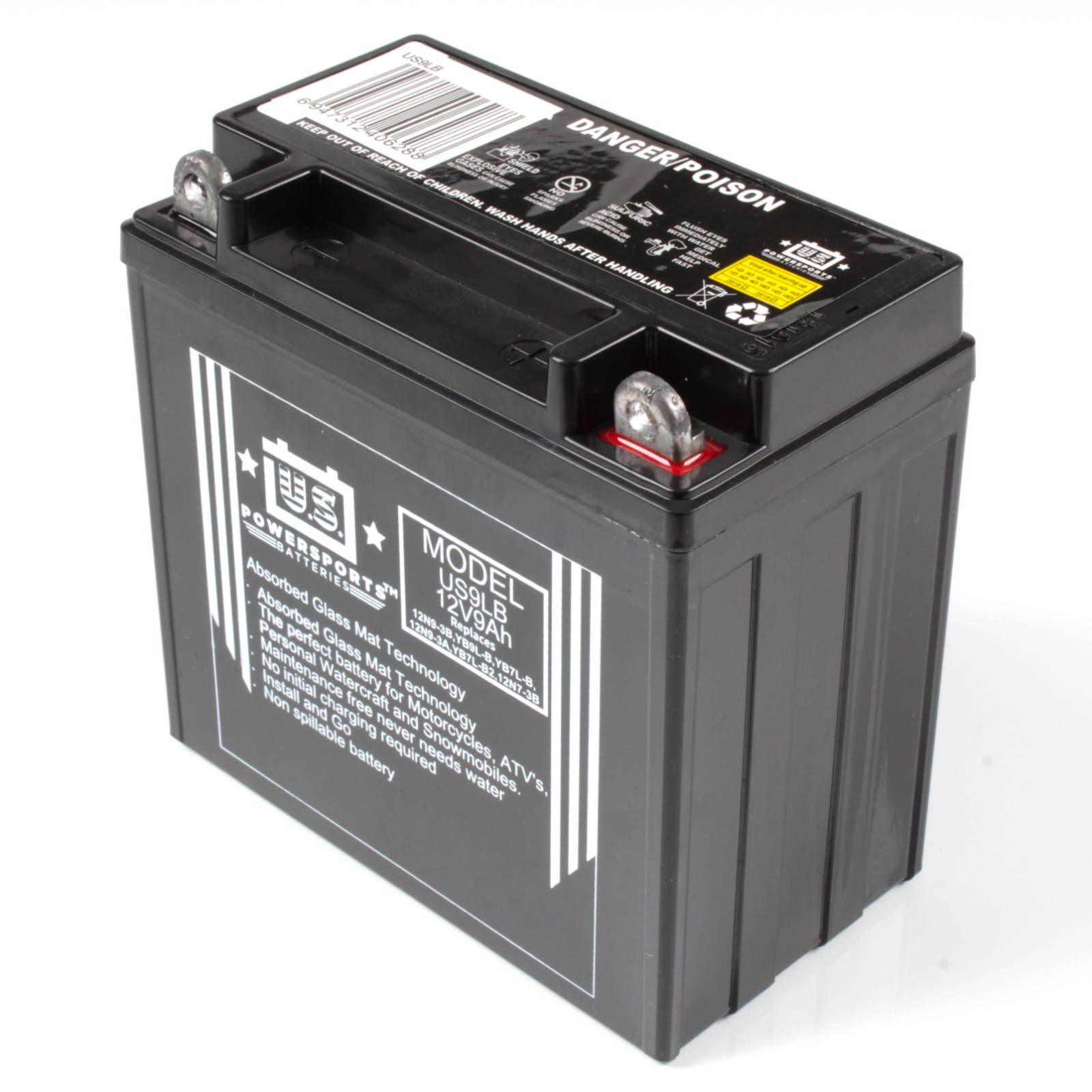 USPS AGM BATTERY US9LB YB7L-B *10 - Image 2