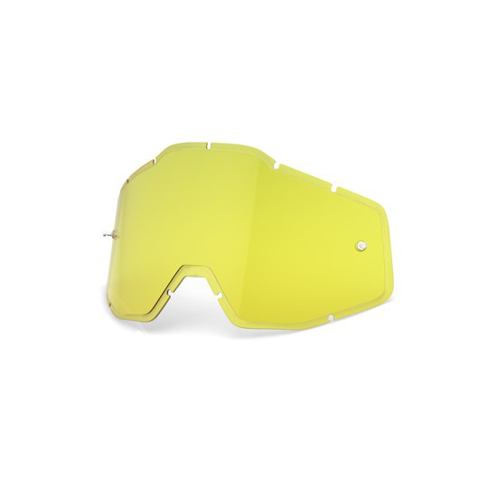 100% Adult Injected Lens Yellow Anti-Fog - Racecraft/Accuri/Strata - Image 1