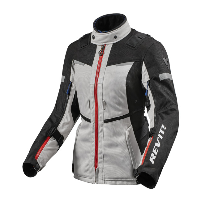 Adventure Jacket REV'IT! Sand 4 H2O Ladies Silver/Black - Image 1