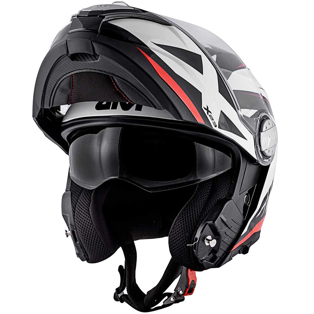 Givi X23 Sydney Flip Front Helmet Matte Black/White/Red - Image 6